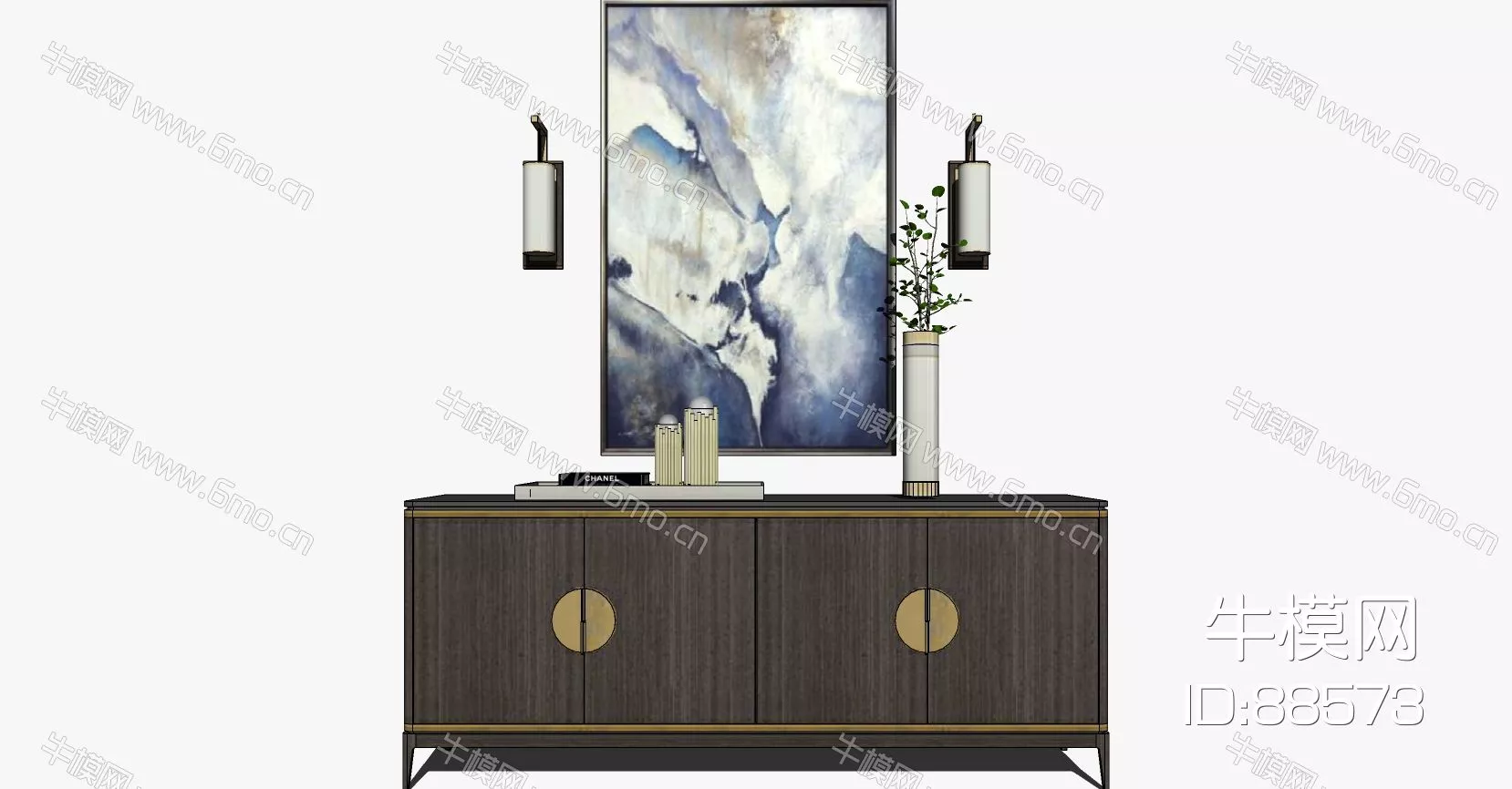 MODERN SIDEBOARD - SKETCHUP 3D MODEL - ENSCAPE - 88573