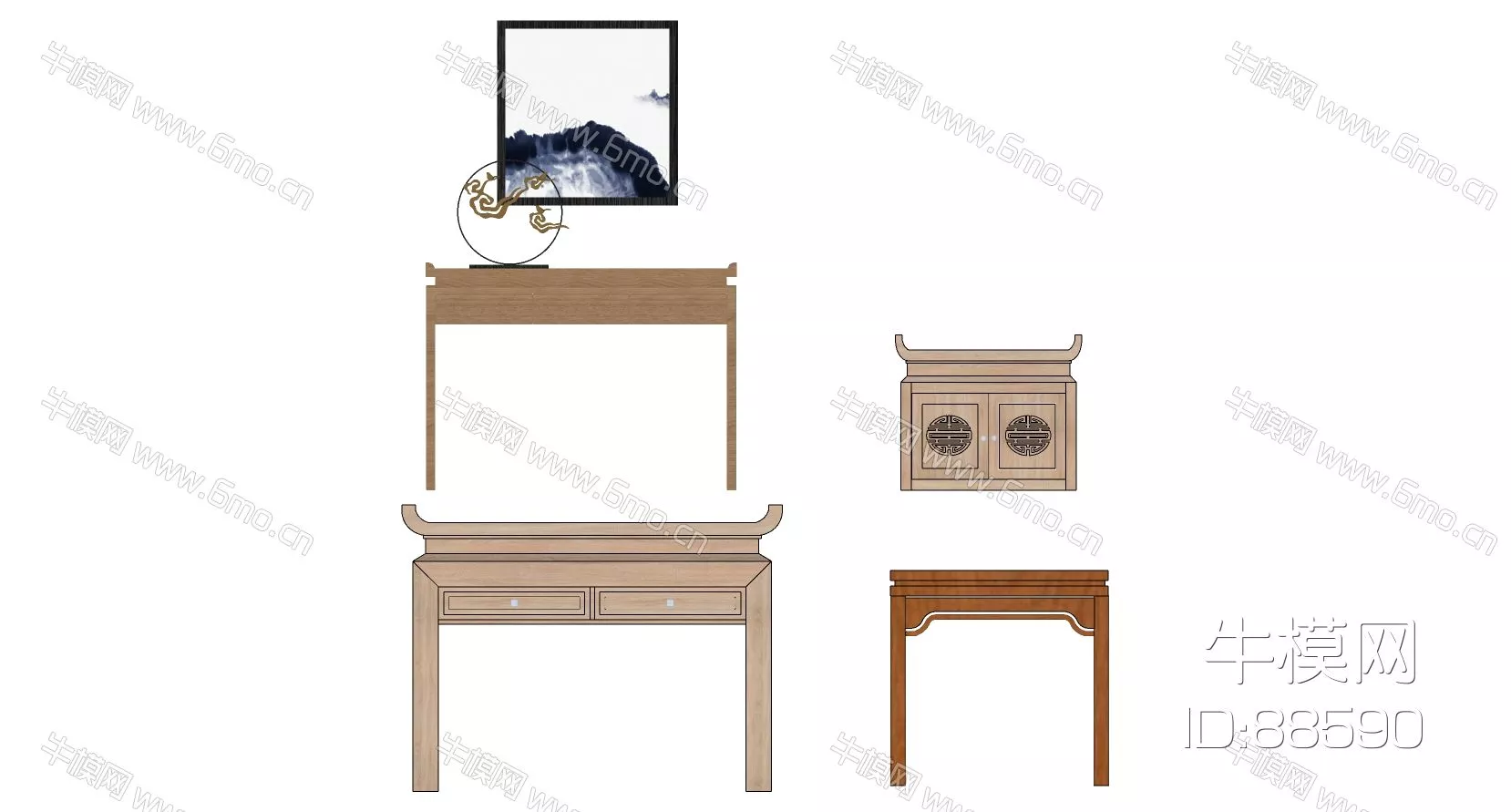 MODERN SIDEBOARD - SKETCHUP 3D MODEL - ENSCAPE - 88590