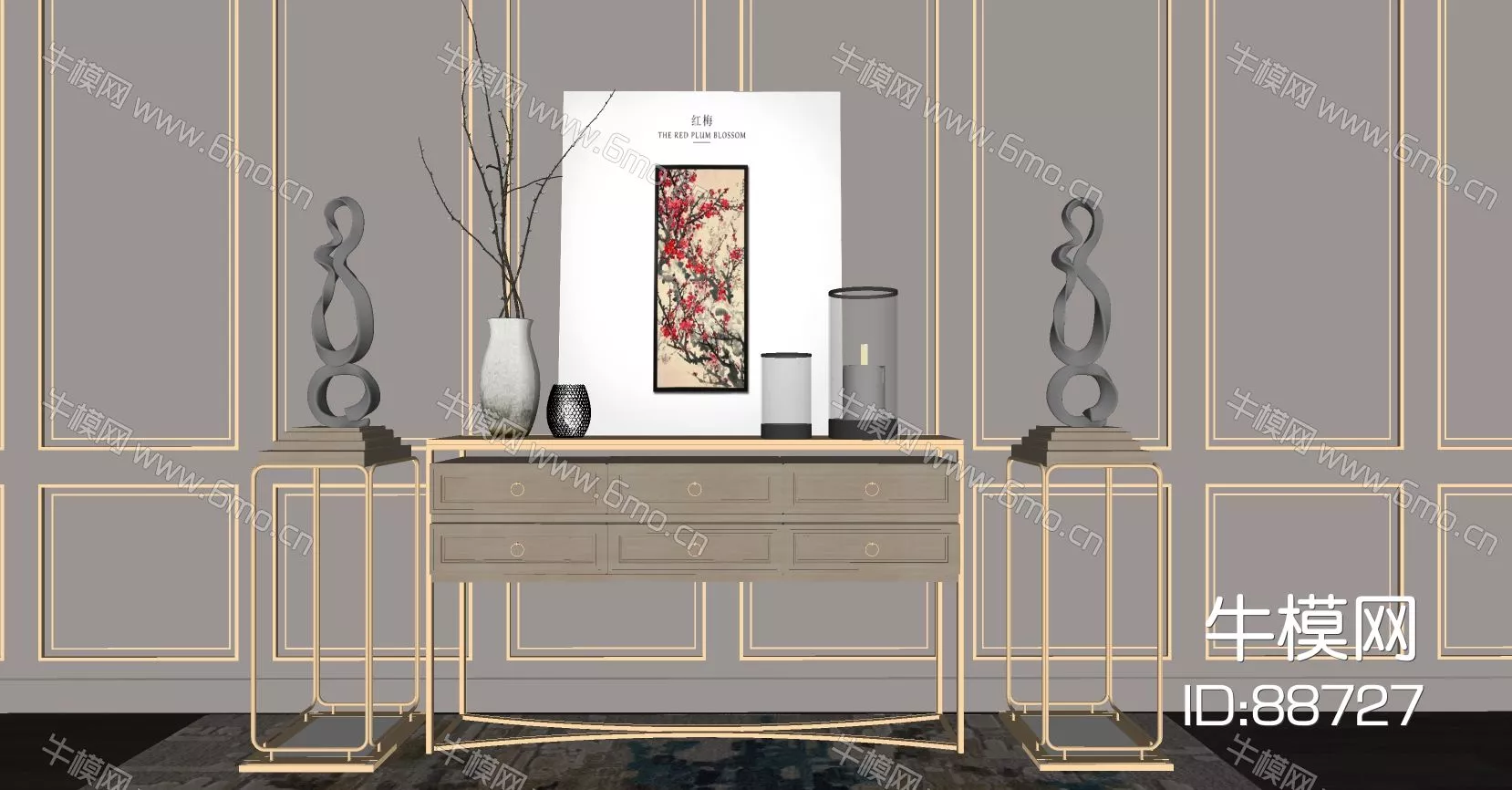 MODERN SIDEBOARD - SKETCHUP 3D MODEL - ENSCAPE - 88727