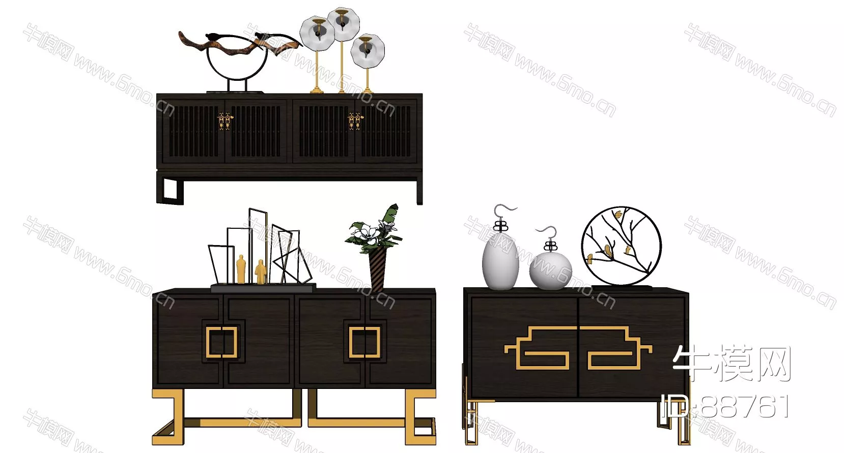 MODERN SIDEBOARD - SKETCHUP 3D MODEL - ENSCAPE - 88761