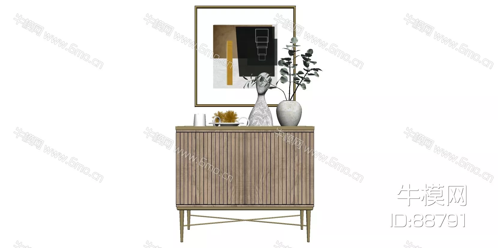 MODERN SIDEBOARD - SKETCHUP 3D MODEL - ENSCAPE - 88791