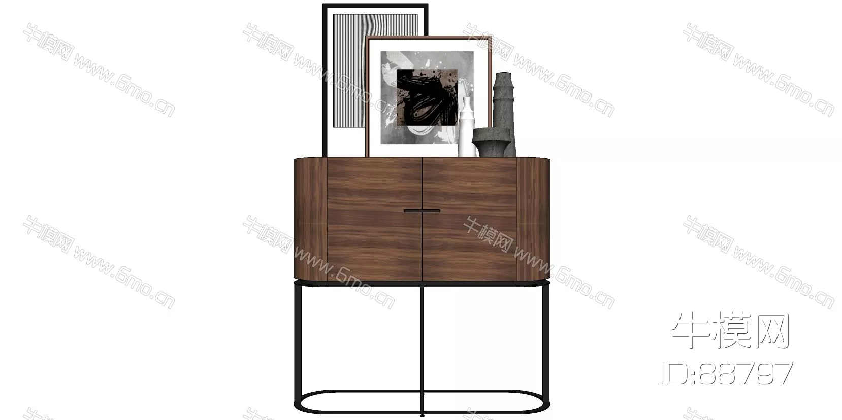 MODERN SIDEBOARD - SKETCHUP 3D MODEL - ENSCAPE - 88797