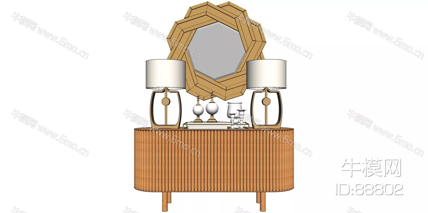 MODERN SIDEBOARD - SKETCHUP 3D MODEL - ENSCAPE - 88802