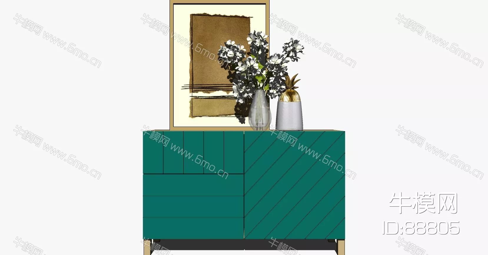 MODERN SIDEBOARD - SKETCHUP 3D MODEL - ENSCAPE - 88805