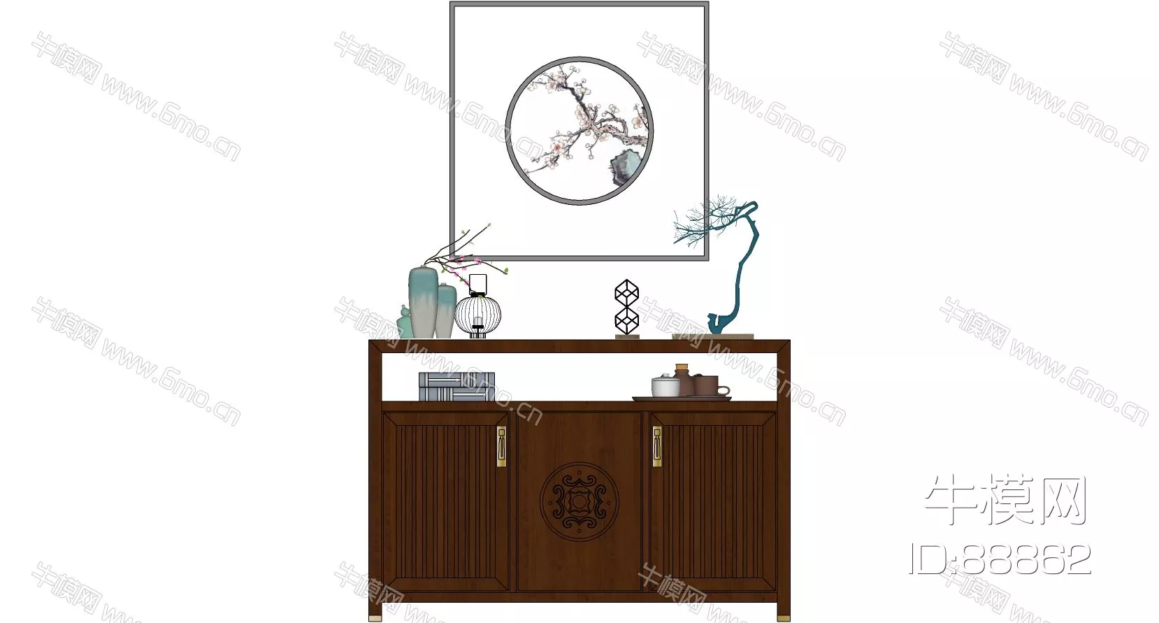 MODERN SIDEBOARD - SKETCHUP 3D MODEL - ENSCAPE - 88862