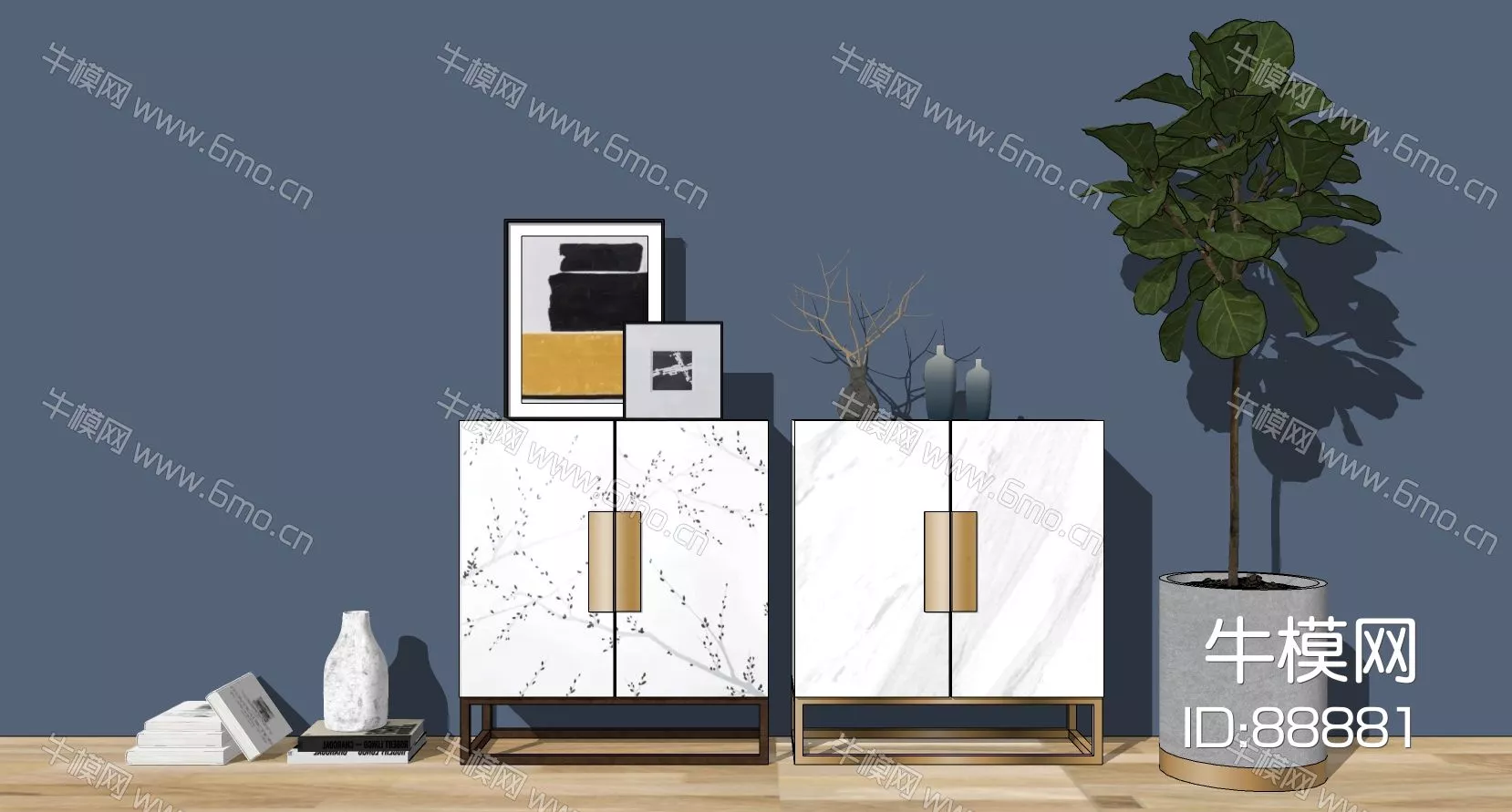 MODERN SIDEBOARD - SKETCHUP 3D MODEL - ENSCAPE - 88881