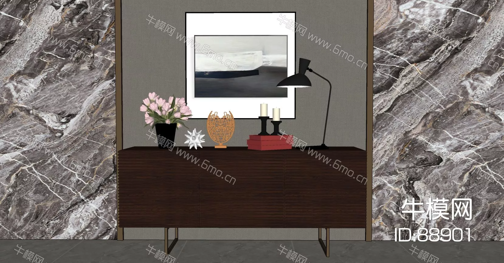 MODERN SIDEBOARD - SKETCHUP 3D MODEL - ENSCAPE - 88901