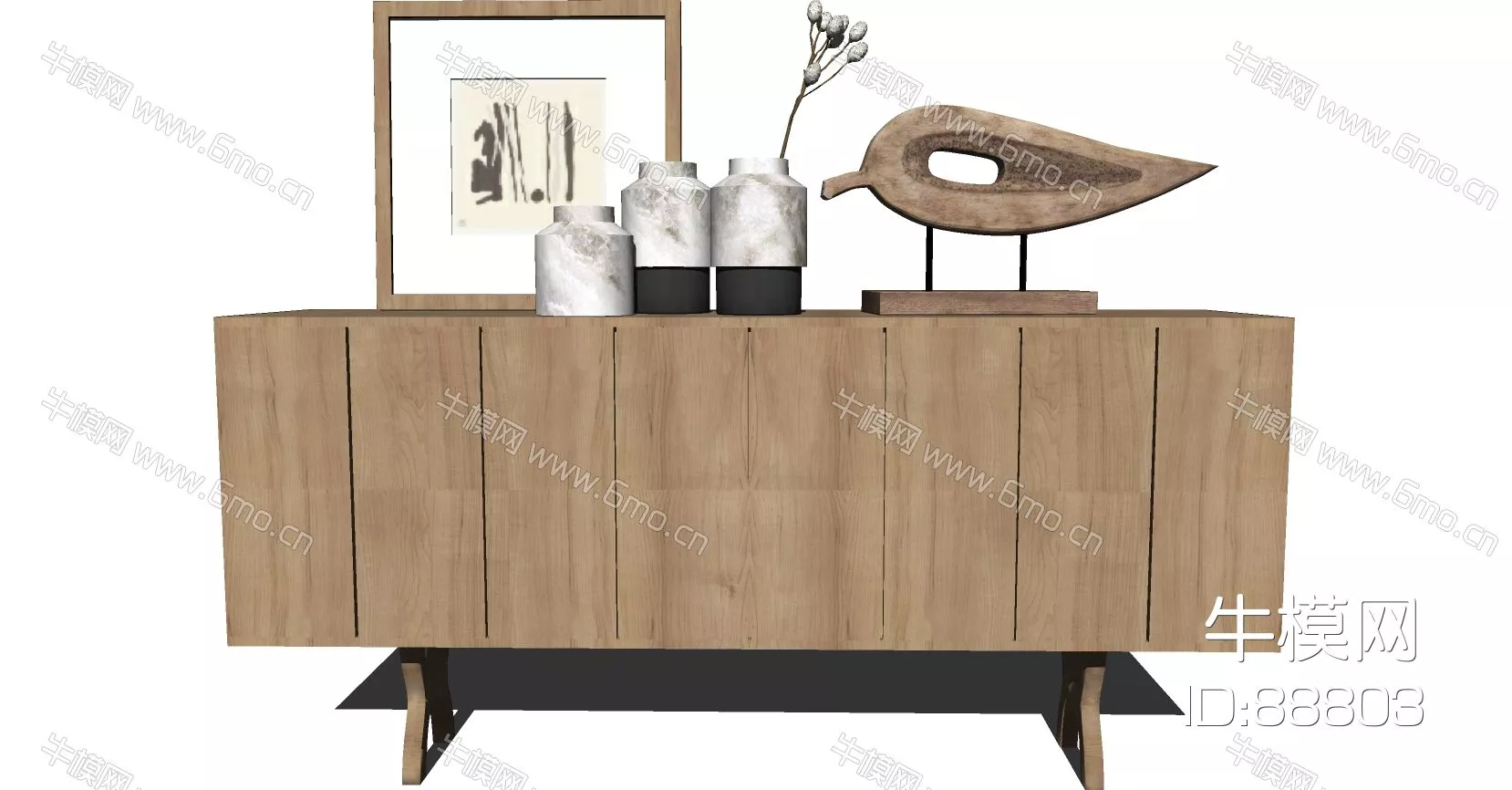 MODERN SIDEBOARD - SKETCHUP 3D MODEL - VRAY - 88803