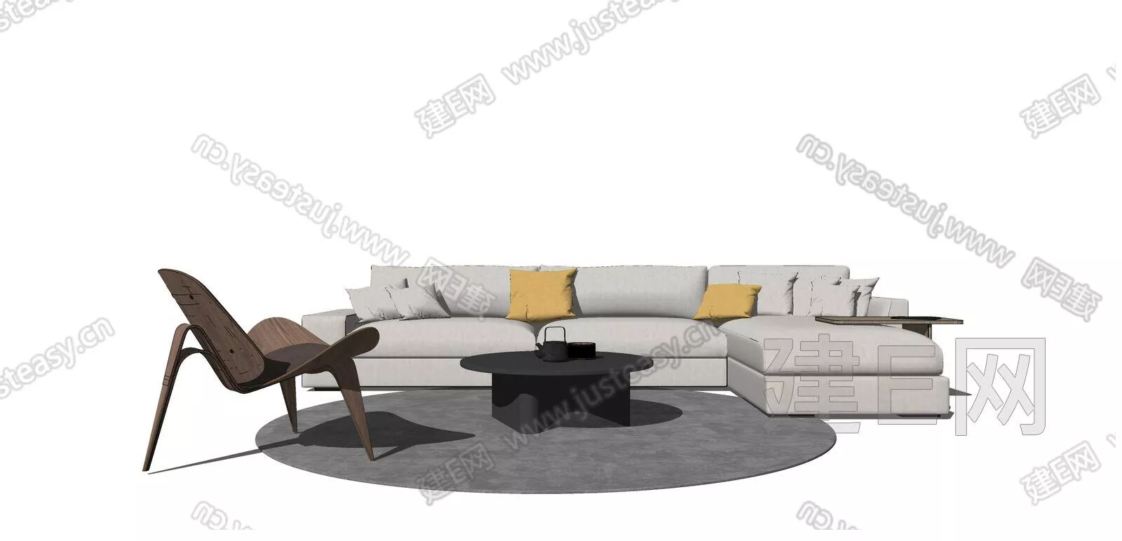 MODERN SOFA - SKETCHUP 3D MODEL - ENSCAPE - 115819846