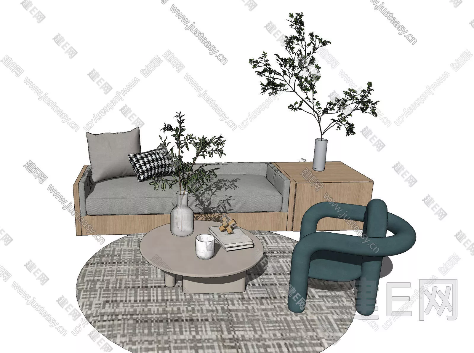 MODERN SOFA - SKETCHUP 3D MODEL - ENSCAPE - 115819972