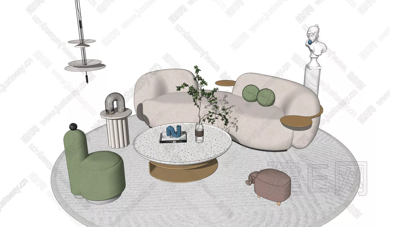 MODERN SOFA - SKETCHUP 3D MODEL - ENSCAPE - 117327163