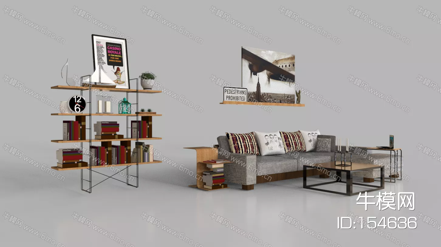 MODERN SOFA - SKETCHUP 3D MODEL - ENSCAPE - 154636