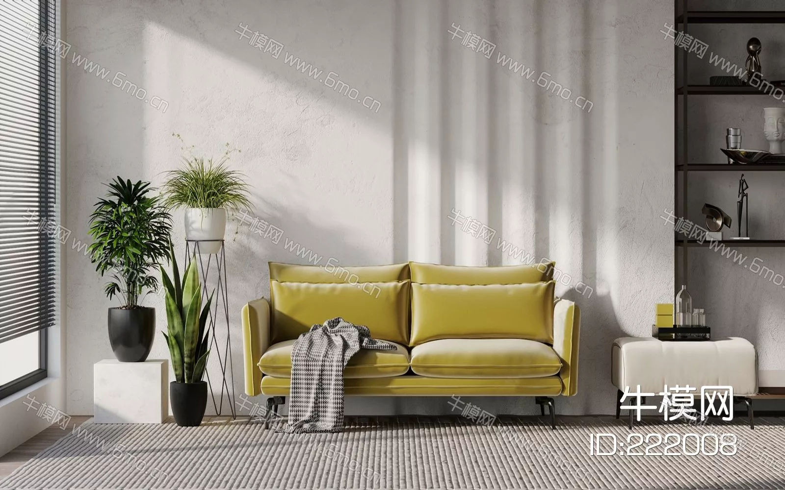 MODERN SOFA - SKETCHUP 3D MODEL - ENSCAPE - 222008