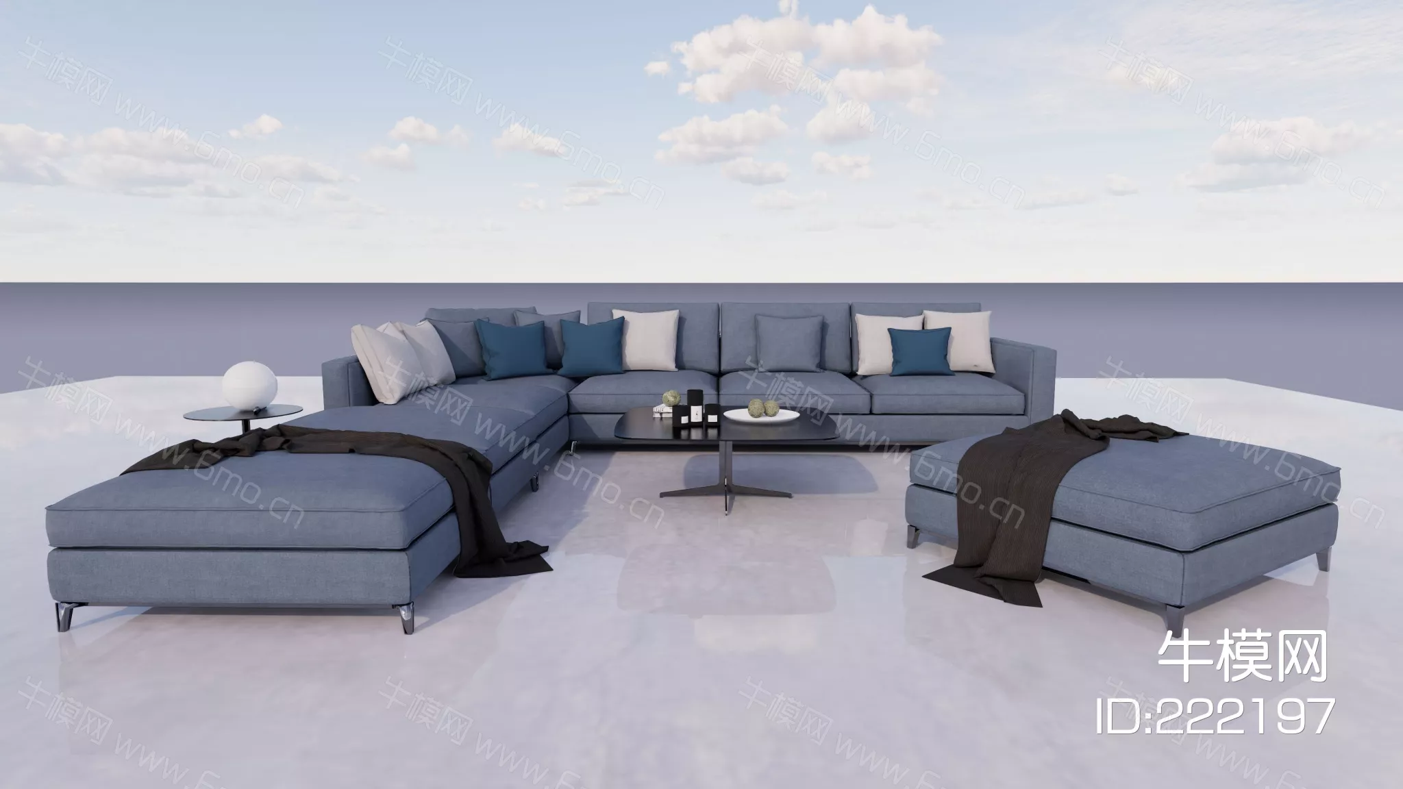 MODERN SOFA - SKETCHUP 3D MODEL - ENSCAPE - 222197