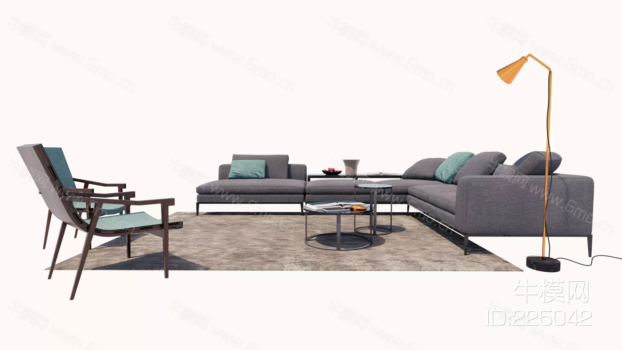 MODERN SOFA - SKETCHUP 3D MODEL - ENSCAPE - 225042