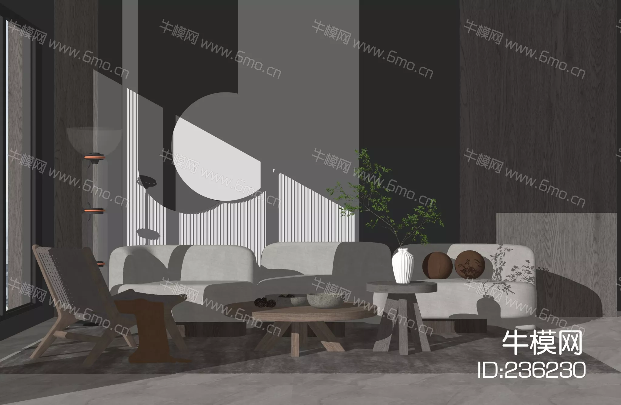 MODERN SOFA - SKETCHUP 3D MODEL - ENSCAPE - 236230