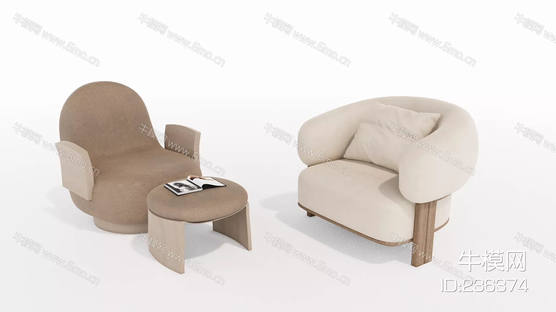 MODERN SOFA - SKETCHUP 3D MODEL - ENSCAPE - 236374