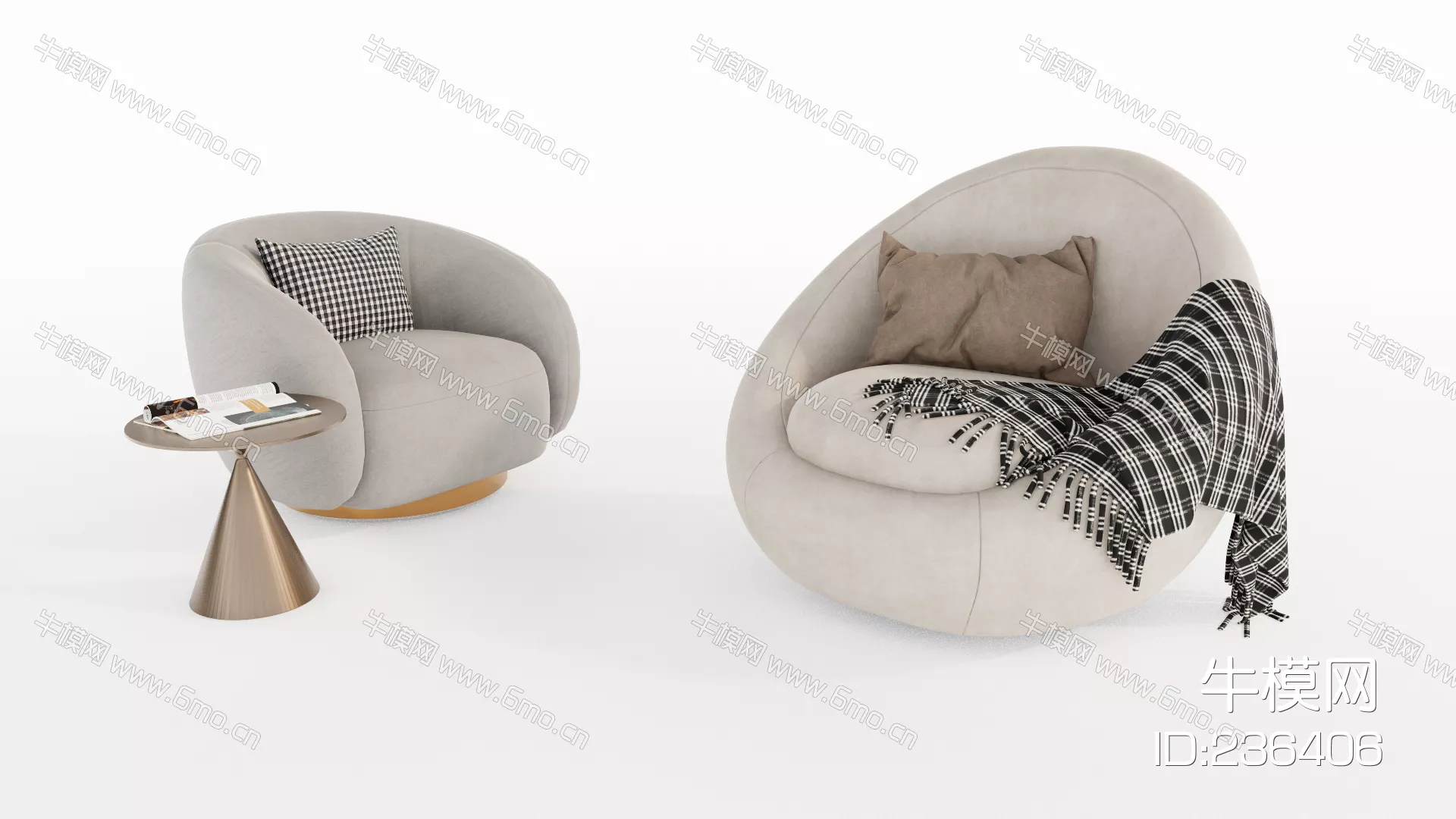 MODERN SOFA - SKETCHUP 3D MODEL - ENSCAPE - 236406