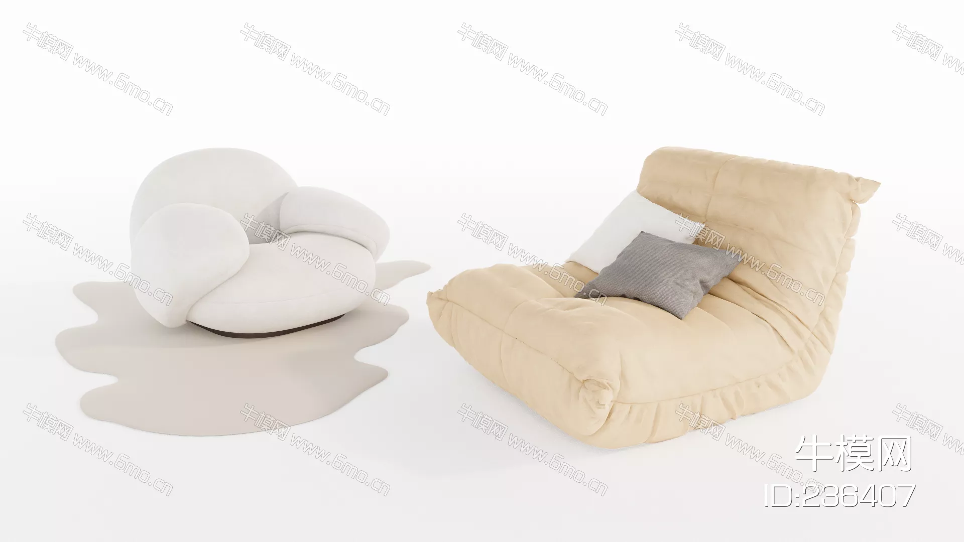 MODERN SOFA - SKETCHUP 3D MODEL - ENSCAPE - 236407