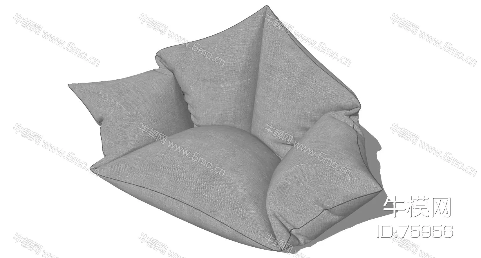 MODERN SOFA - SKETCHUP 3D MODEL - ENSCAPE - 75956