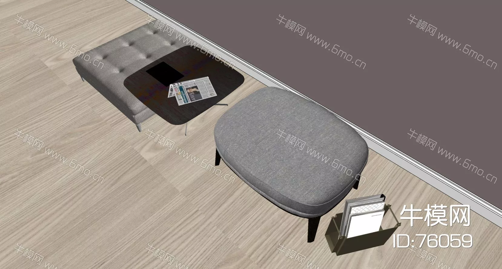 MODERN SOFA - SKETCHUP 3D MODEL - ENSCAPE - 76059