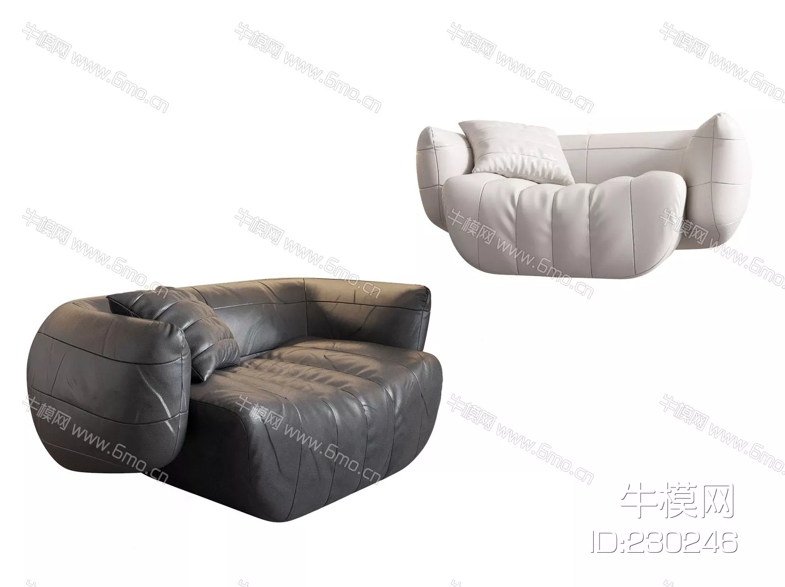 MODERN SOFA - SKETCHUP 3D MODEL - ENSCAPE - ID12924