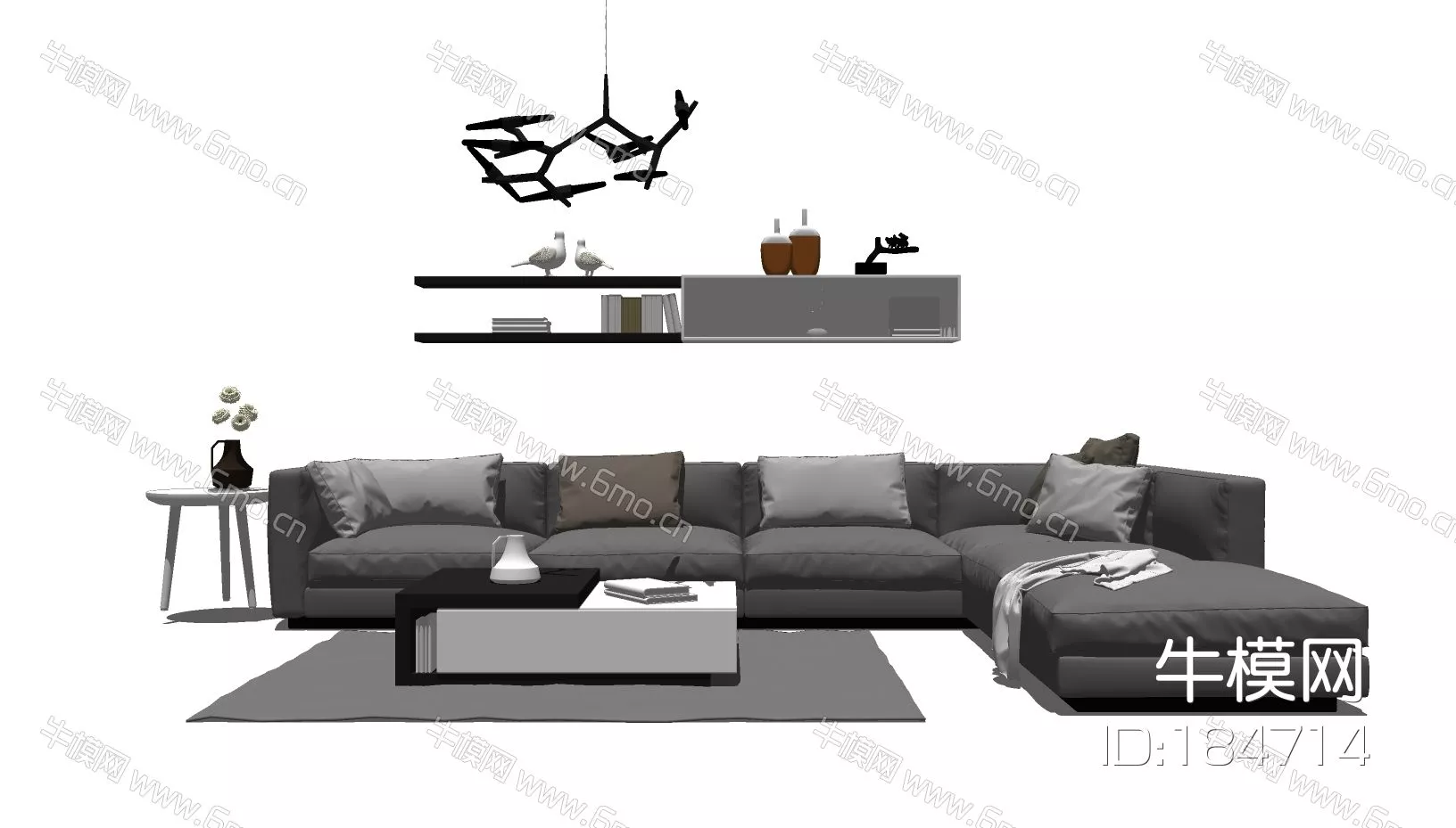 MODERN SOFA - SKETCHUP 3D MODEL - ENSCAPE - ID12970