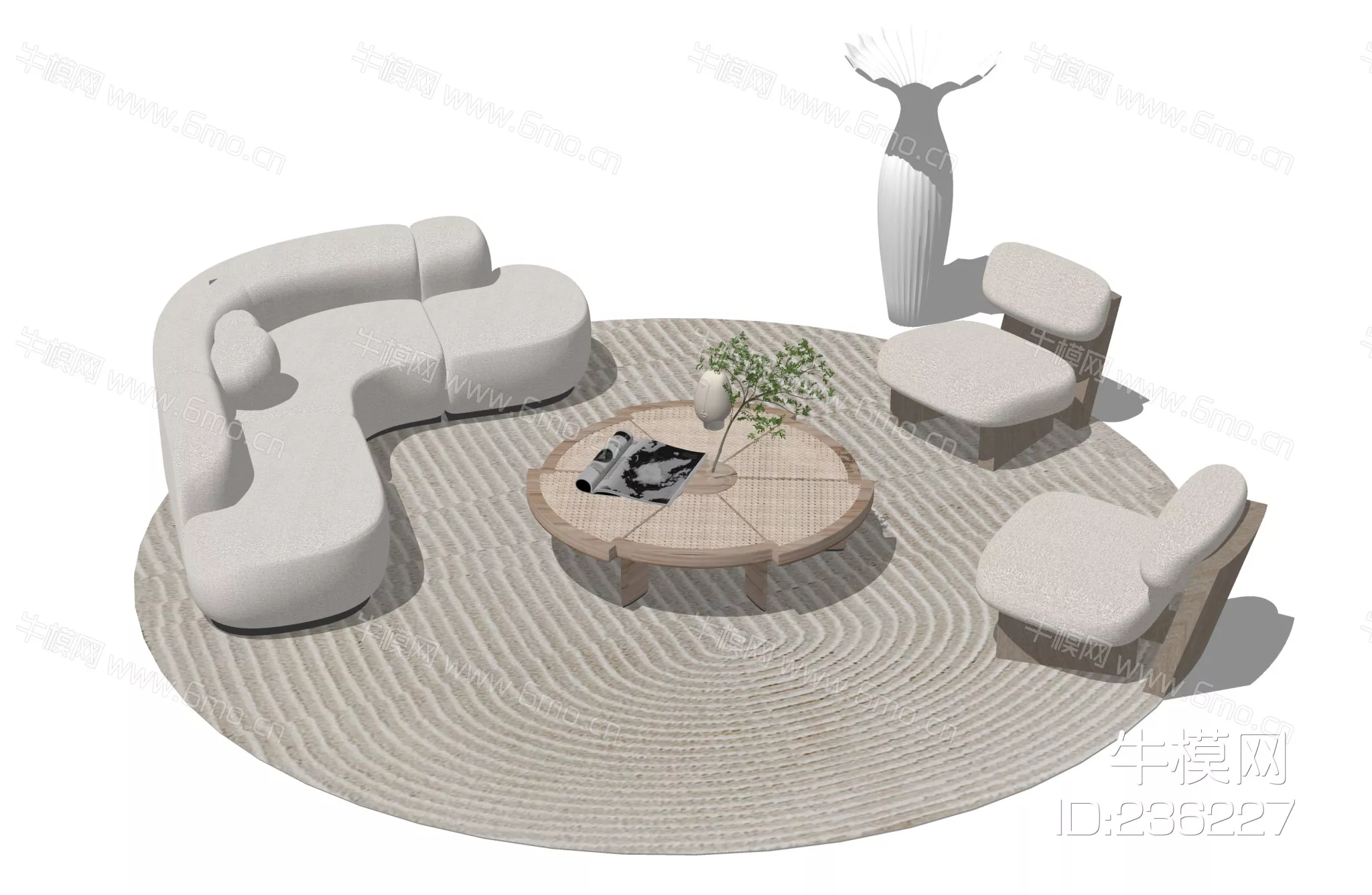 MODERN SOFA - SKETCHUP 3D MODEL - ENSCAPE - ID12979