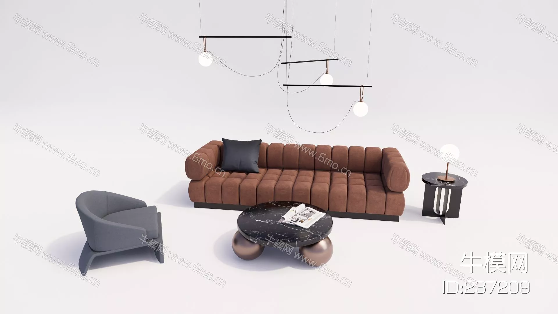 MODERN SOFA - SKETCHUP 3D MODEL - ENSCAPE - ID12983