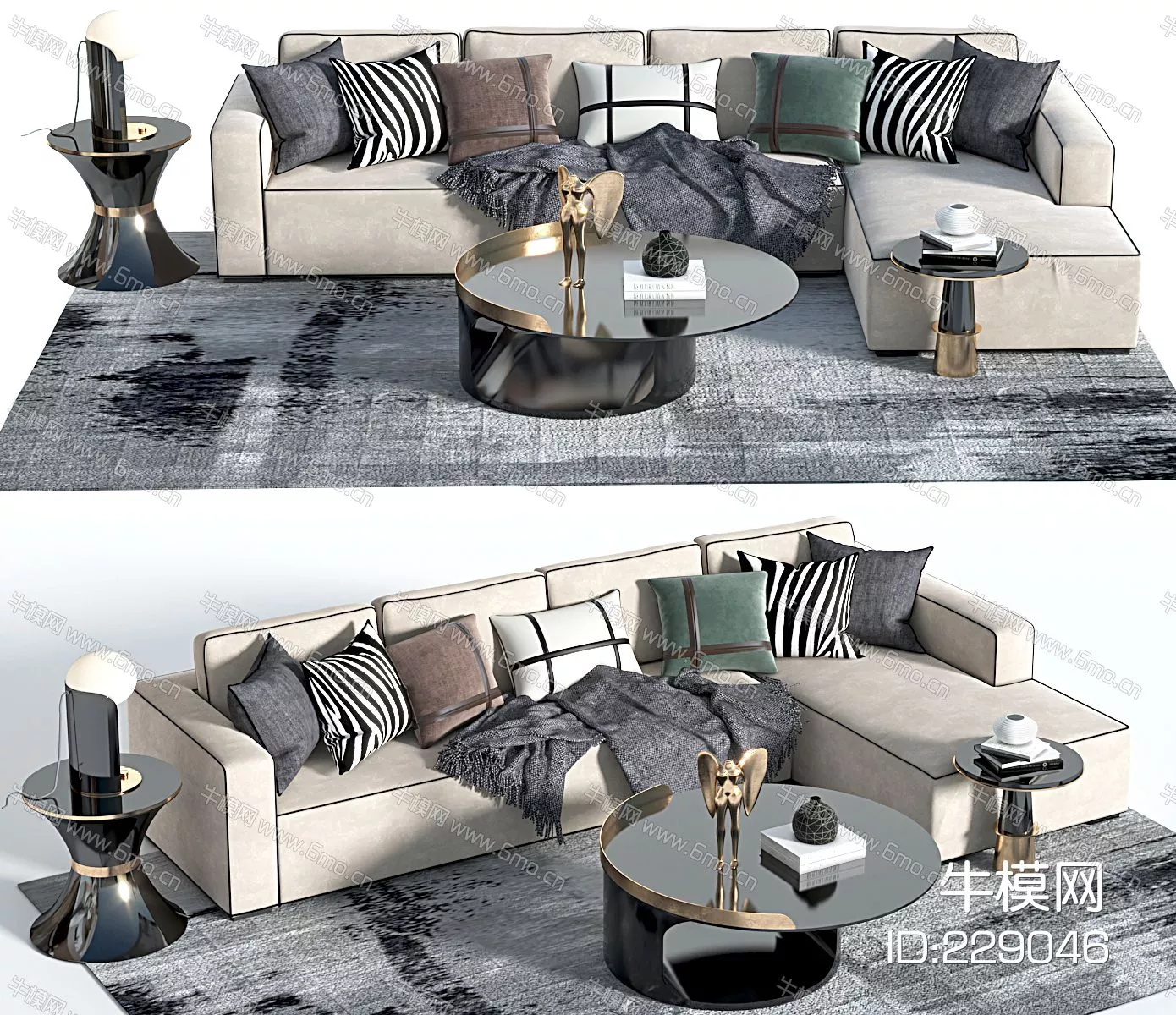 MODERN SOFA - SKETCHUP 3D MODEL - VRAY - 229046