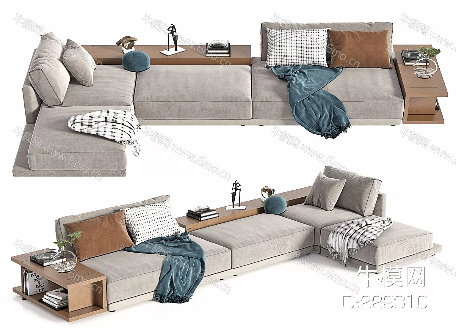 MODERN SOFA - SKETCHUP 3D MODEL - VRAY - 229310