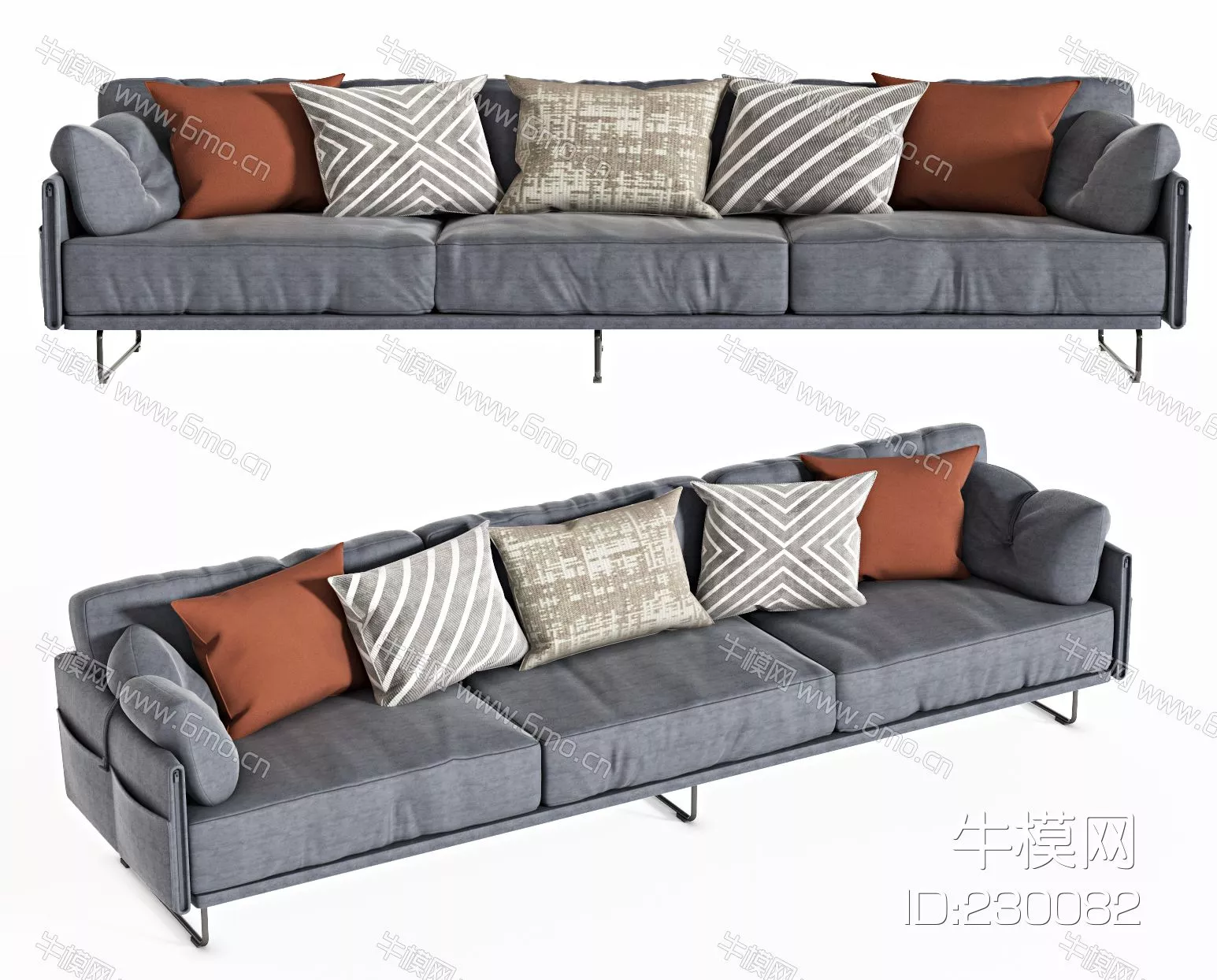 MODERN SOFA - SKETCHUP 3D MODEL - VRAY - 230082