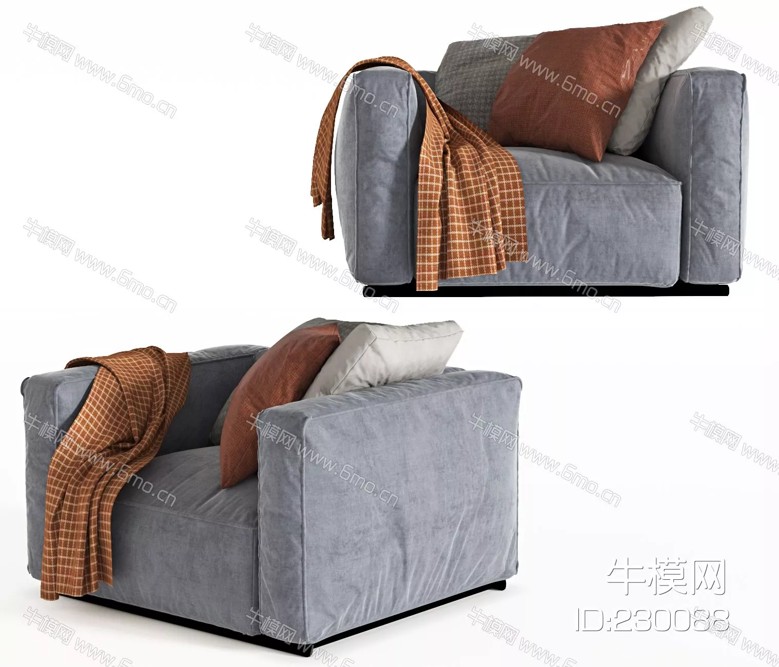 MODERN SOFA - SKETCHUP 3D MODEL - VRAY - 230088