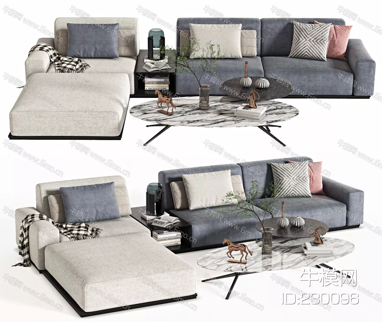 MODERN SOFA - SKETCHUP 3D MODEL - VRAY - 230096