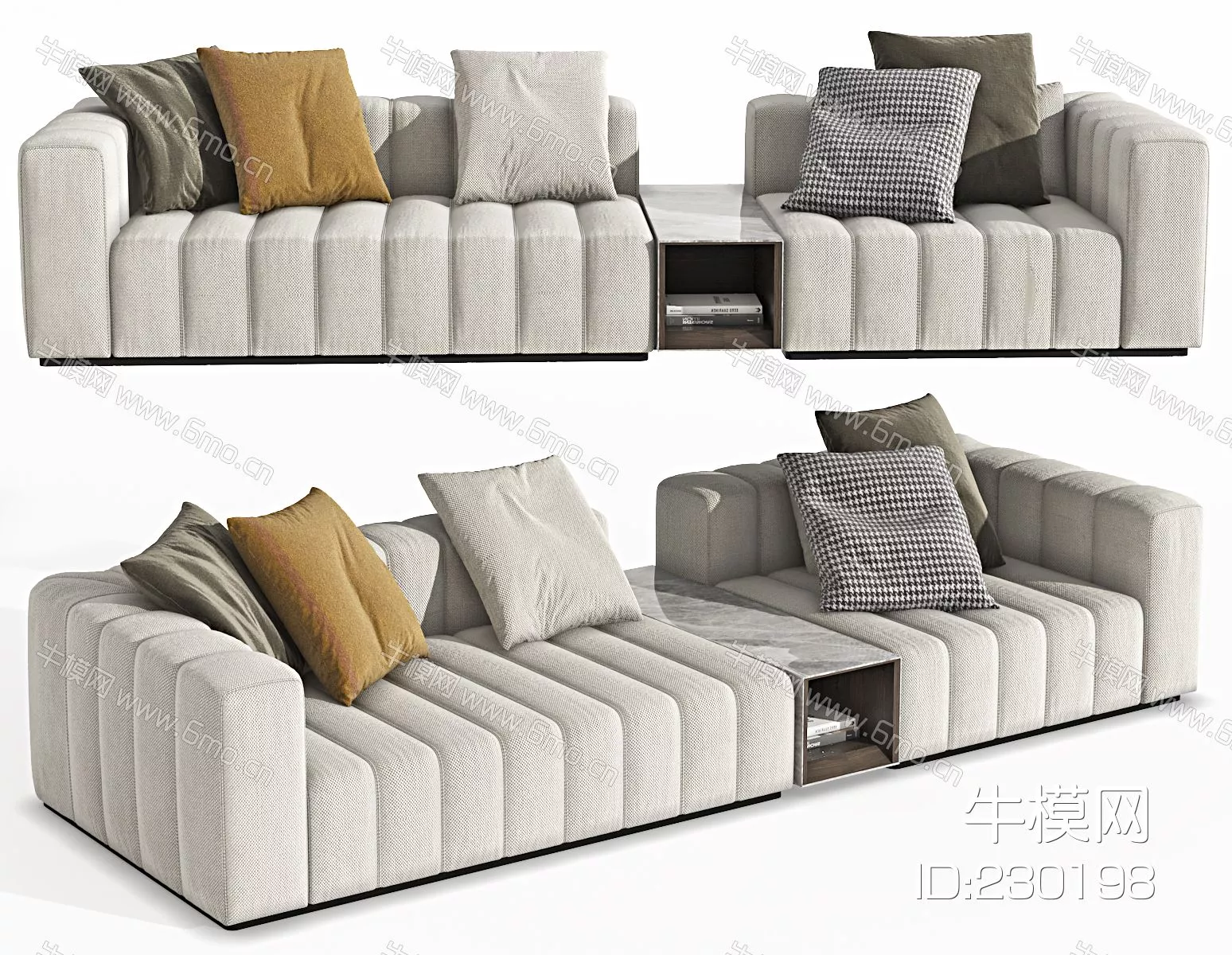 MODERN SOFA - SKETCHUP 3D MODEL - VRAY - 230198