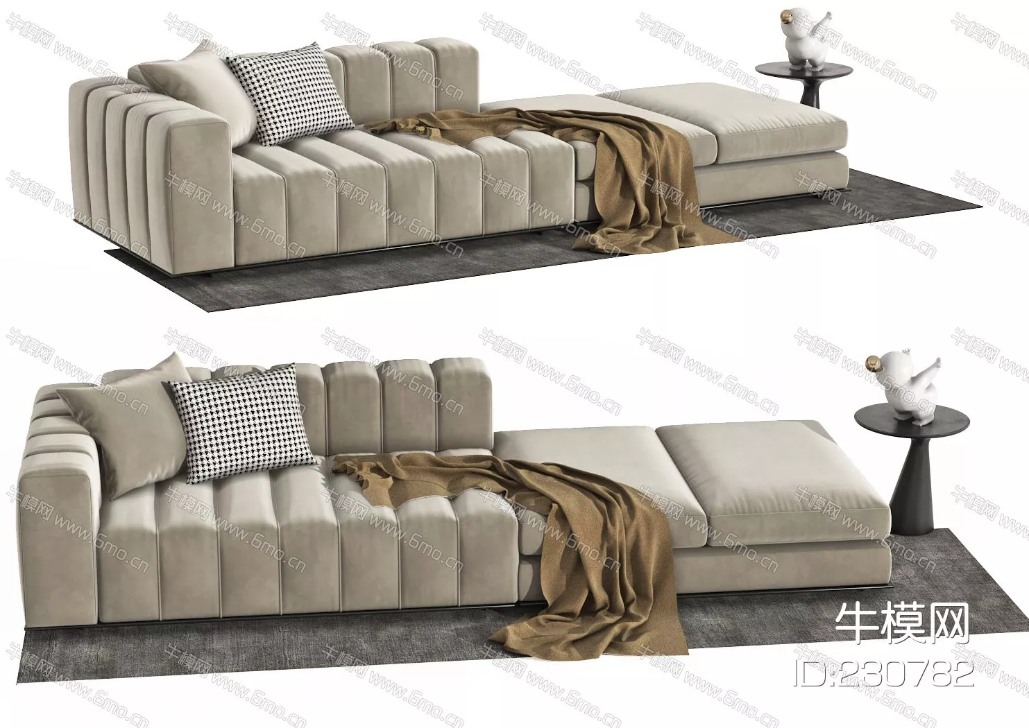 MODERN SOFA - SKETCHUP 3D MODEL - VRAY - 230782