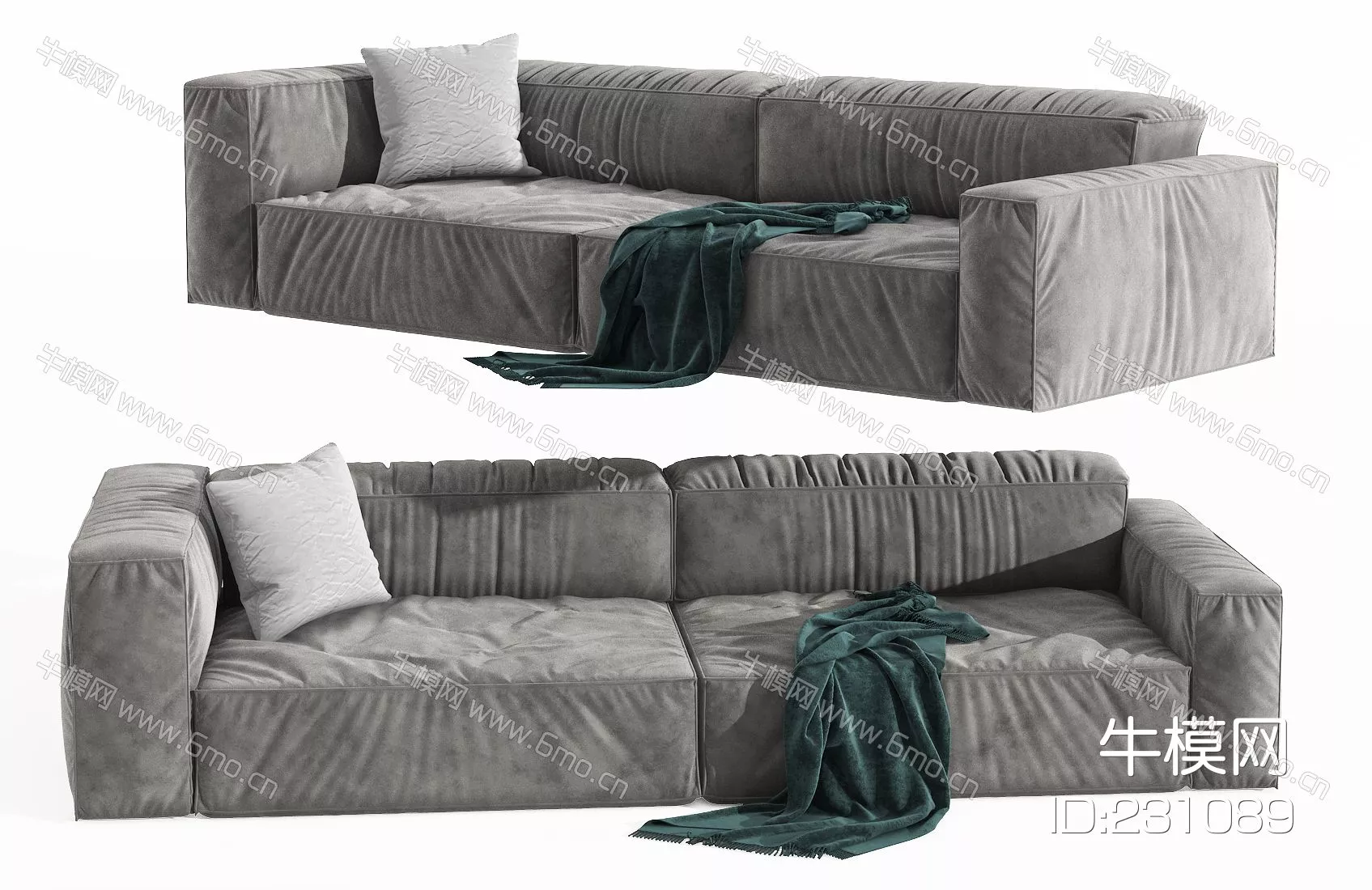 MODERN SOFA - SKETCHUP 3D MODEL - VRAY - 231089