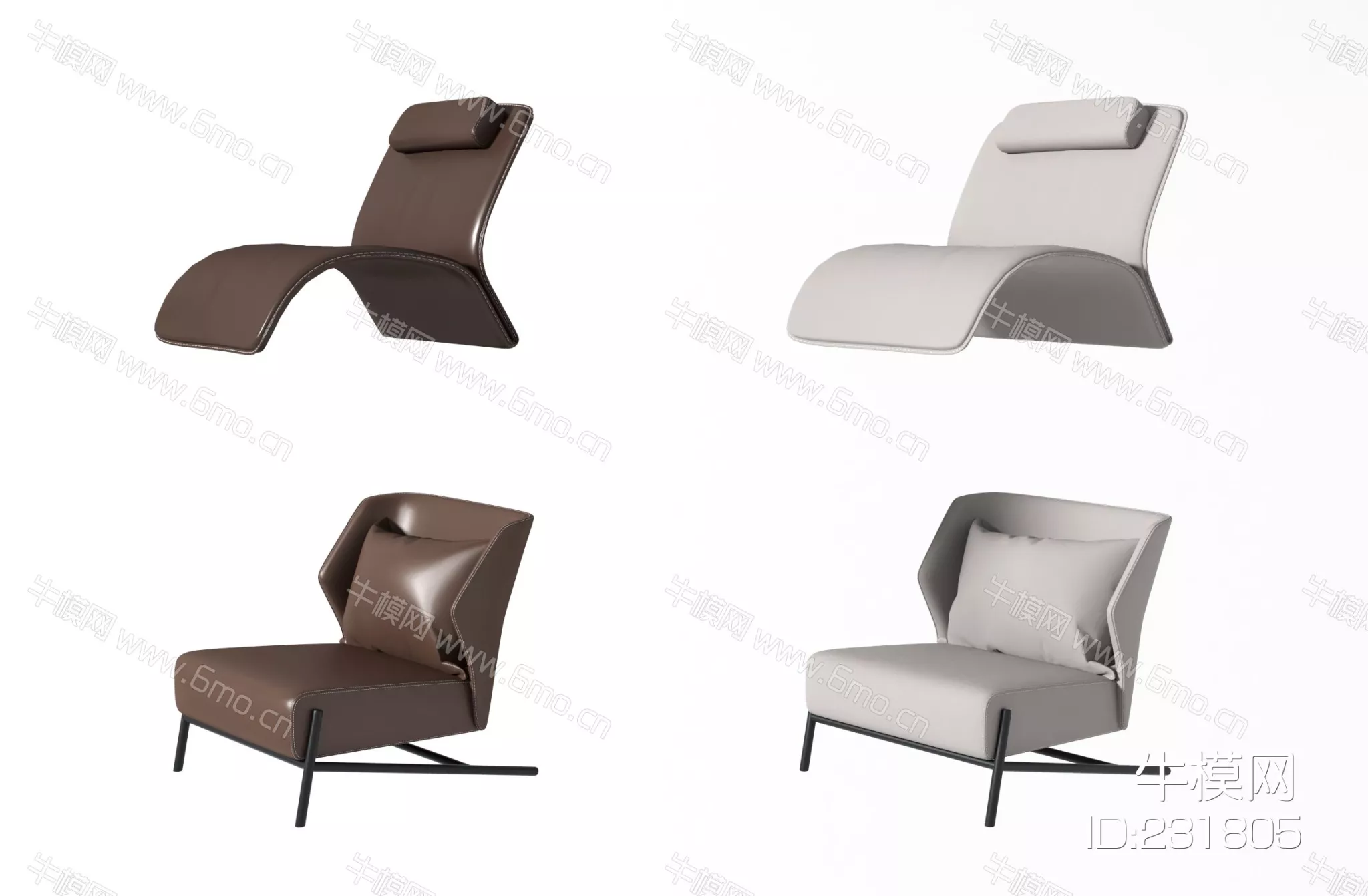 MODERN SOFA - SKETCHUP 3D MODEL - VRAY - 231805