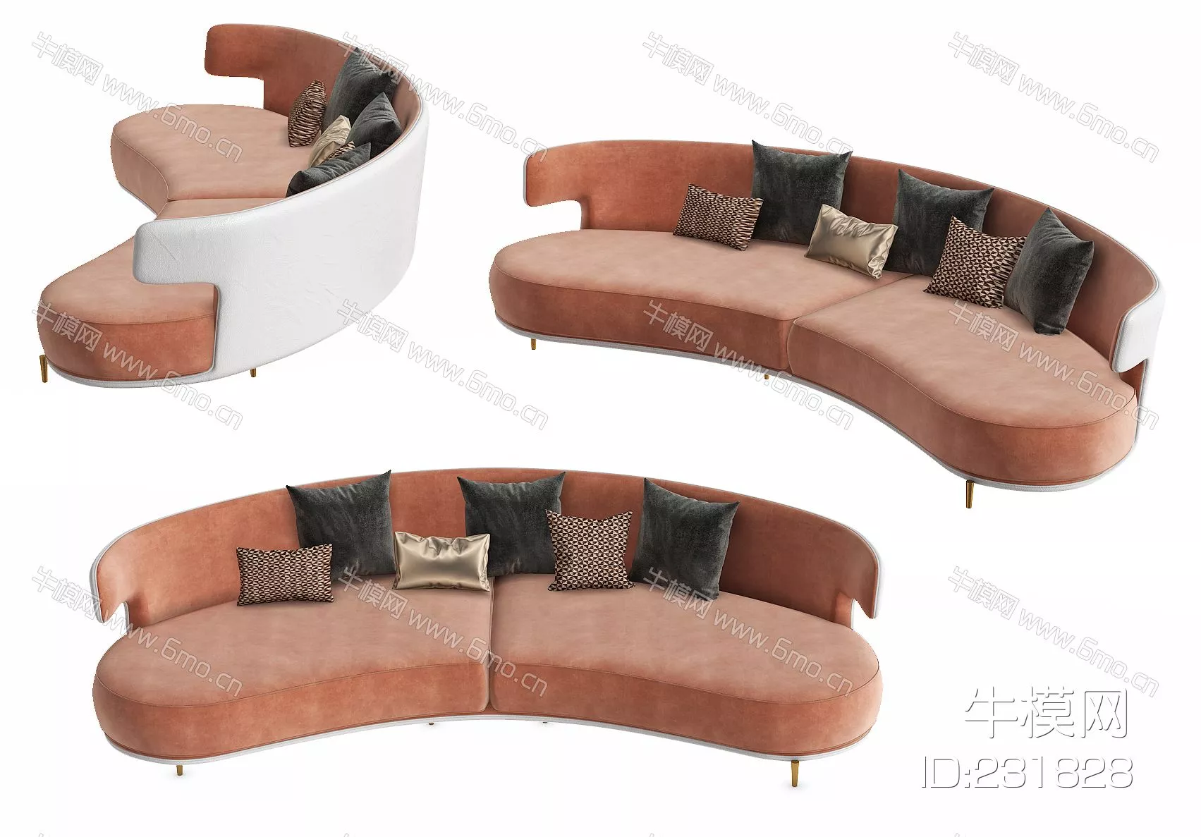 MODERN SOFA - SKETCHUP 3D MODEL - VRAY - 231828