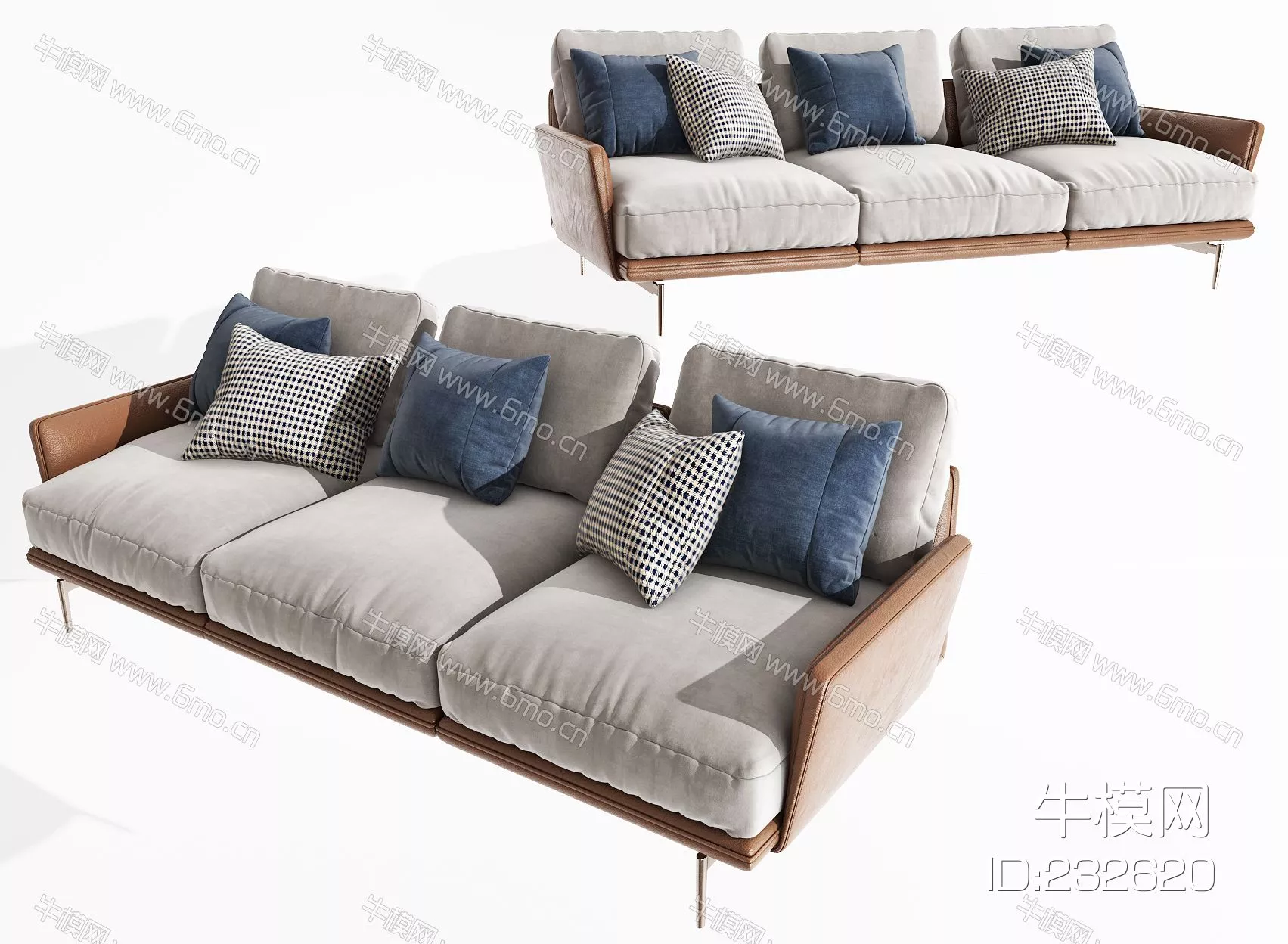 MODERN SOFA - SKETCHUP 3D MODEL - VRAY - 232620