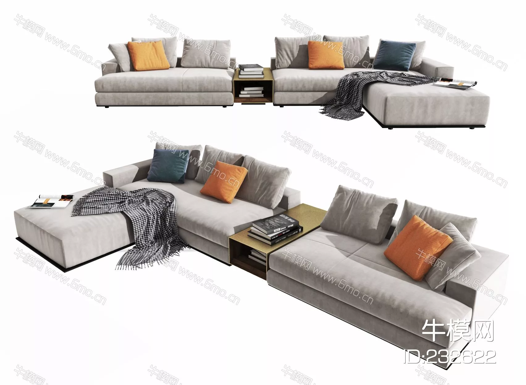 MODERN SOFA - SKETCHUP 3D MODEL - VRAY - 232622