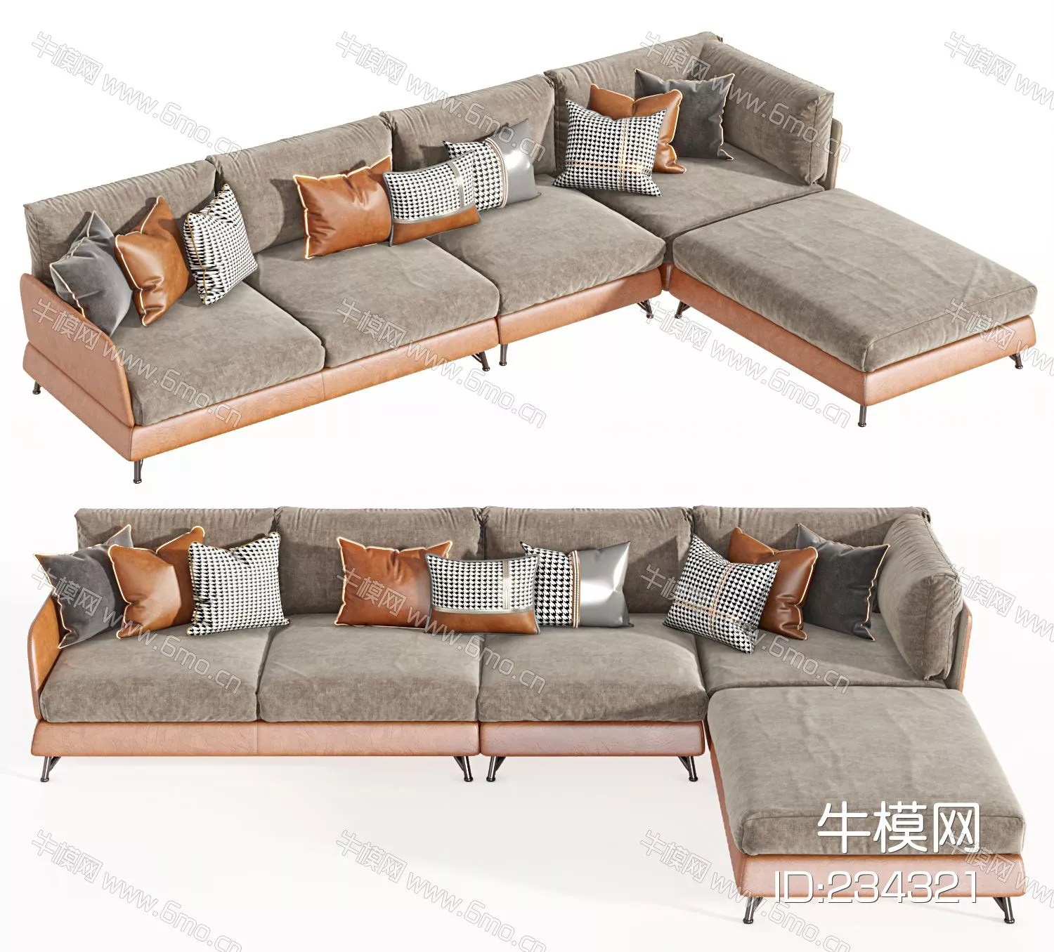 MODERN SOFA - SKETCHUP 3D MODEL - VRAY - 234321