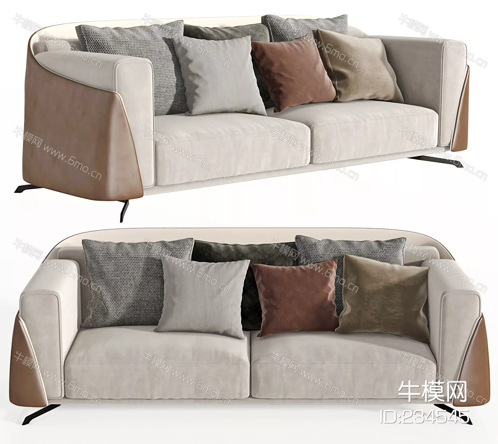 MODERN SOFA - SKETCHUP 3D MODEL - VRAY - 234545