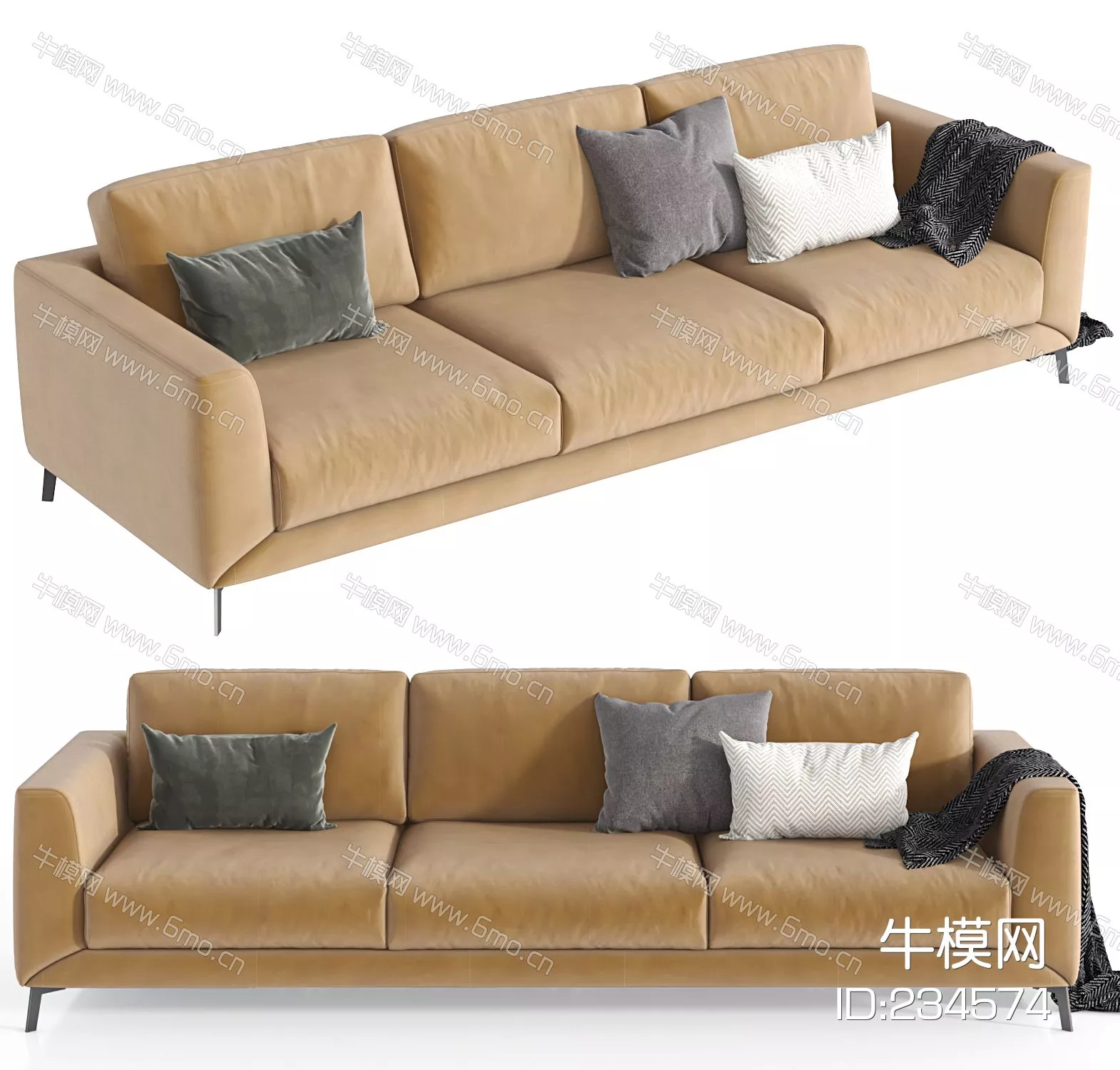 MODERN SOFA - SKETCHUP 3D MODEL - VRAY - 234574