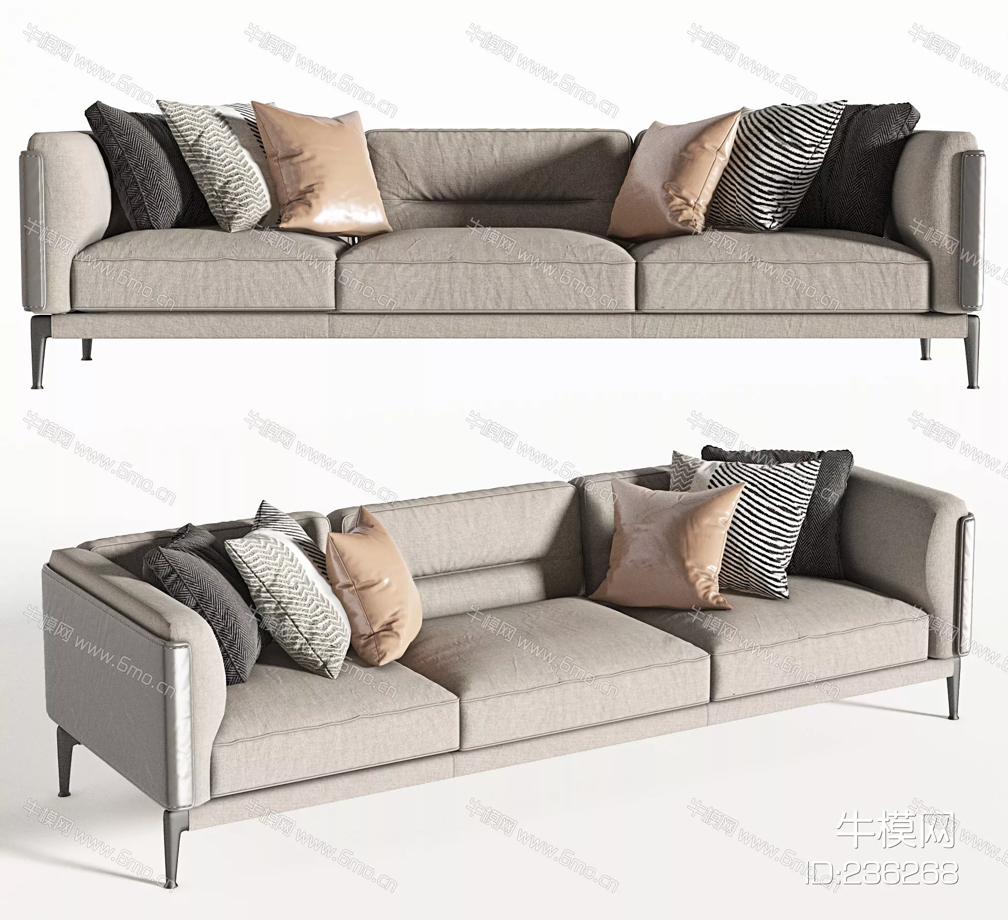 MODERN SOFA - SKETCHUP 3D MODEL - VRAY - 236268