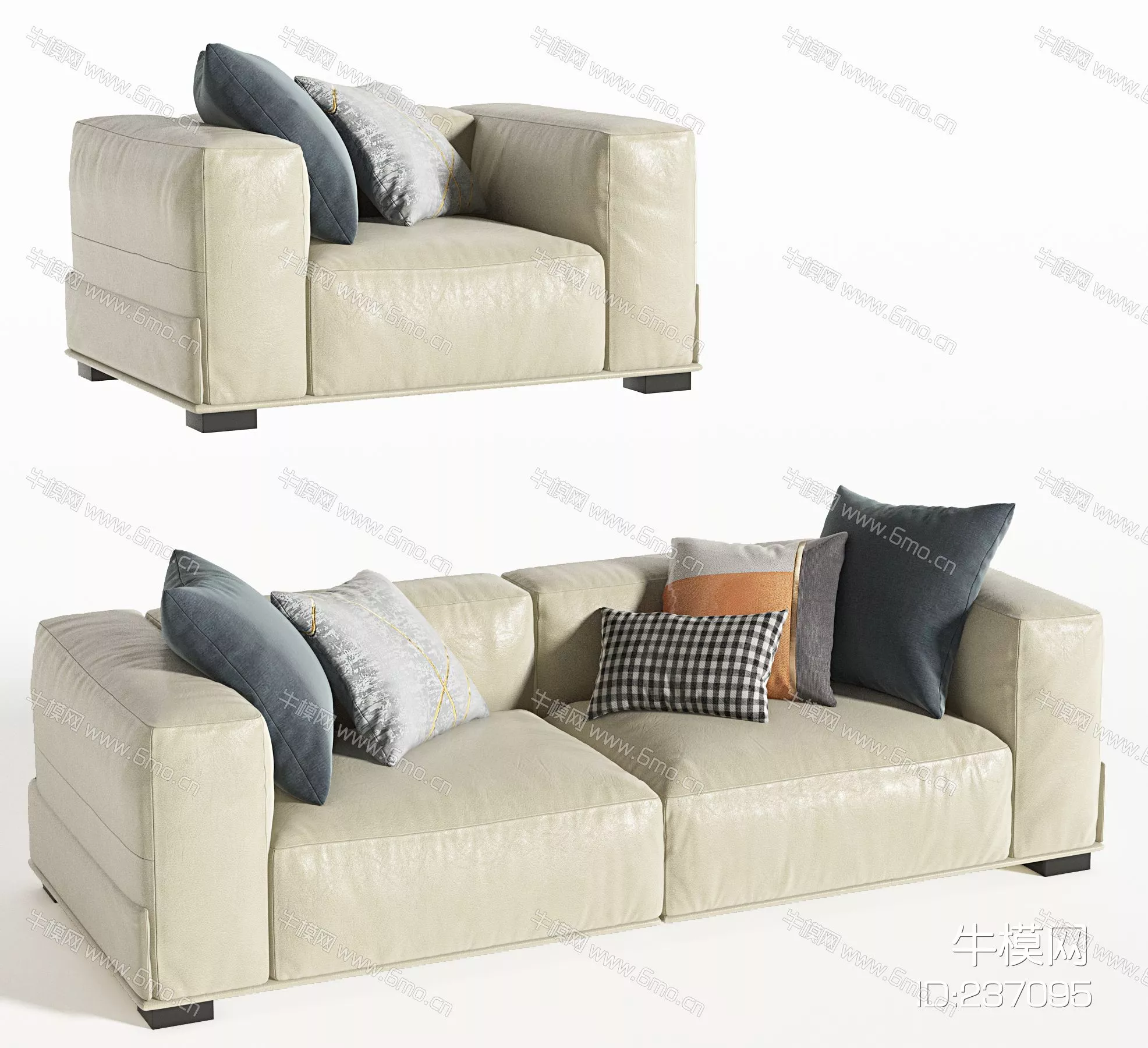 MODERN SOFA - SKETCHUP 3D MODEL - VRAY - 237095