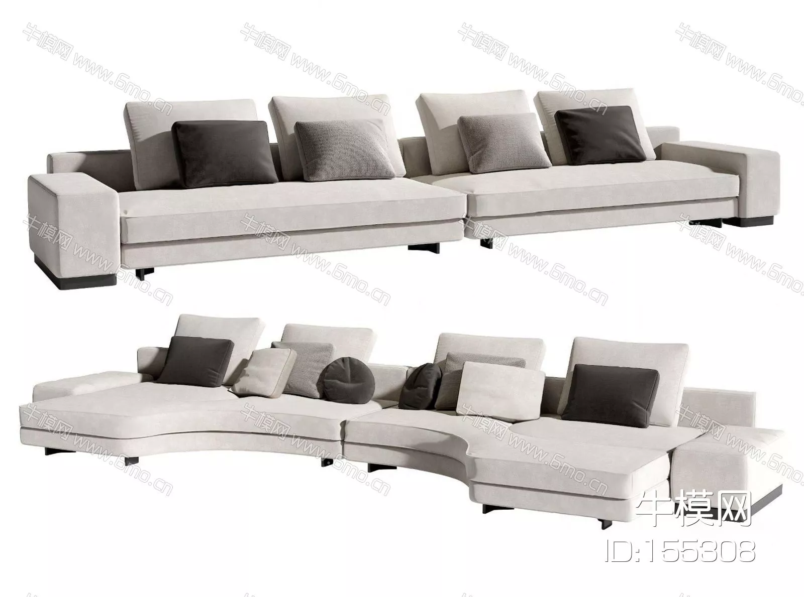 MODERN SOFA - SKETCHUP 3D MODEL - VRAY - ID13013