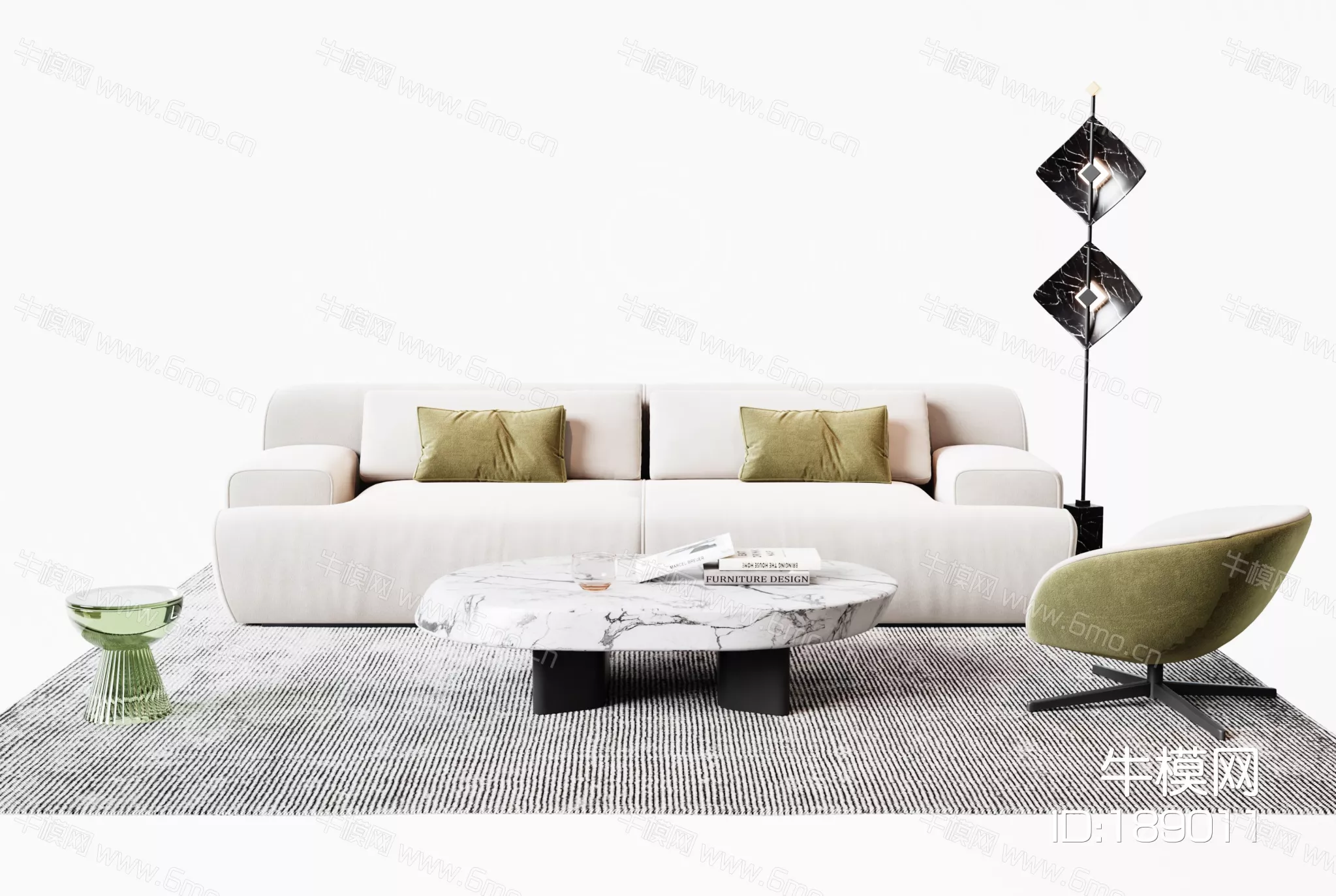 MODERN SOFA - SKETCHUP 3D MODEL - VRAY - ID13014