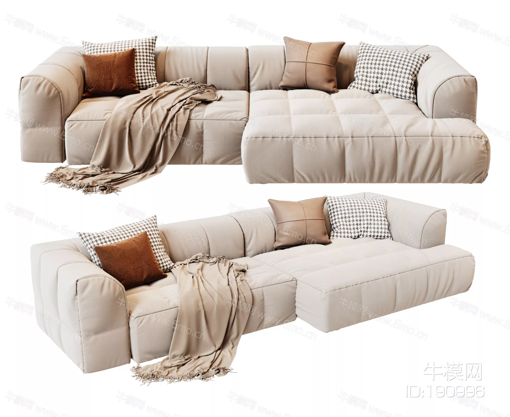 MODERN SOFA - SKETCHUP 3D MODEL - VRAY - ID13016