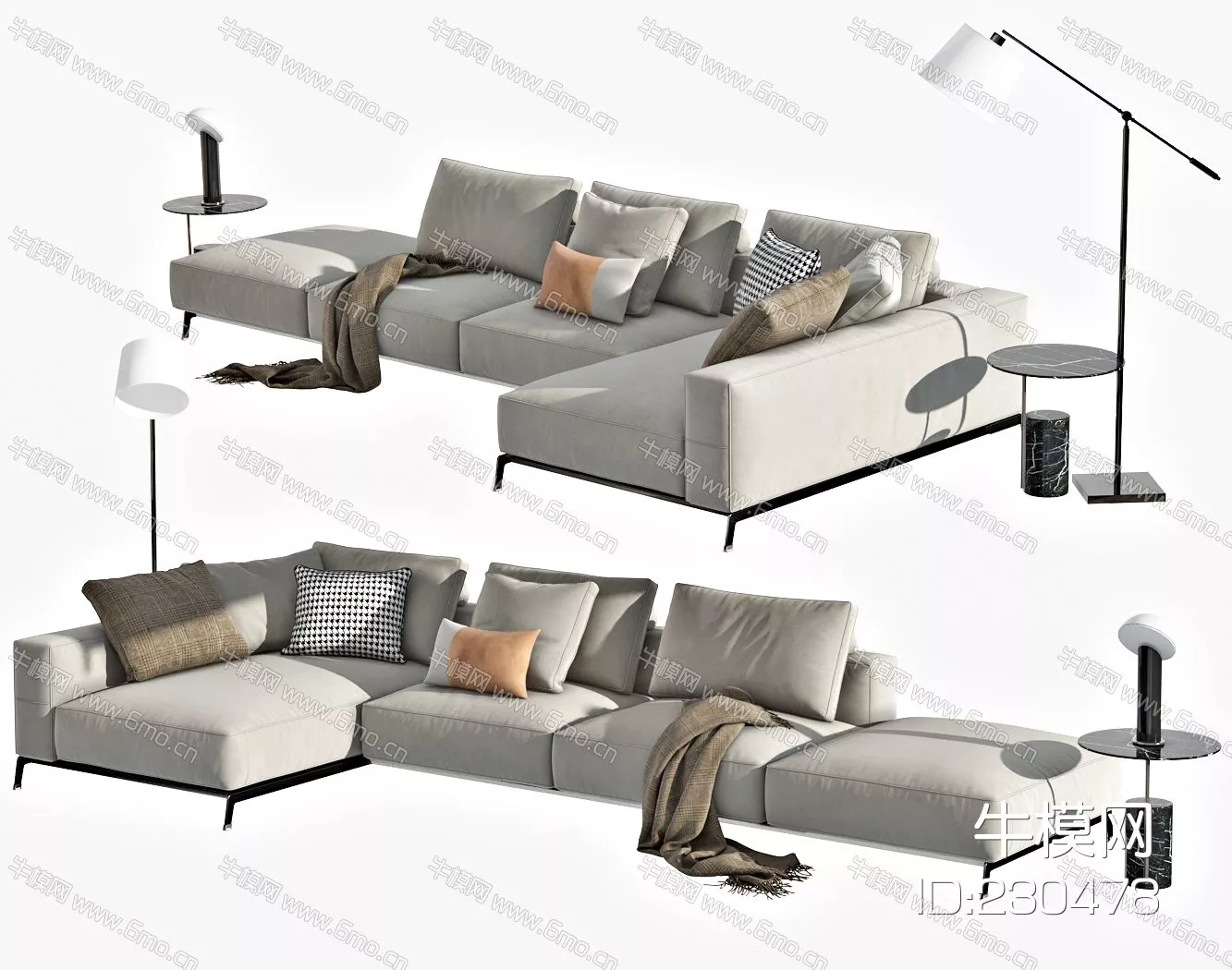 MODERN SOFA - SKETCHUP 3D MODEL - VRAY - ID13026